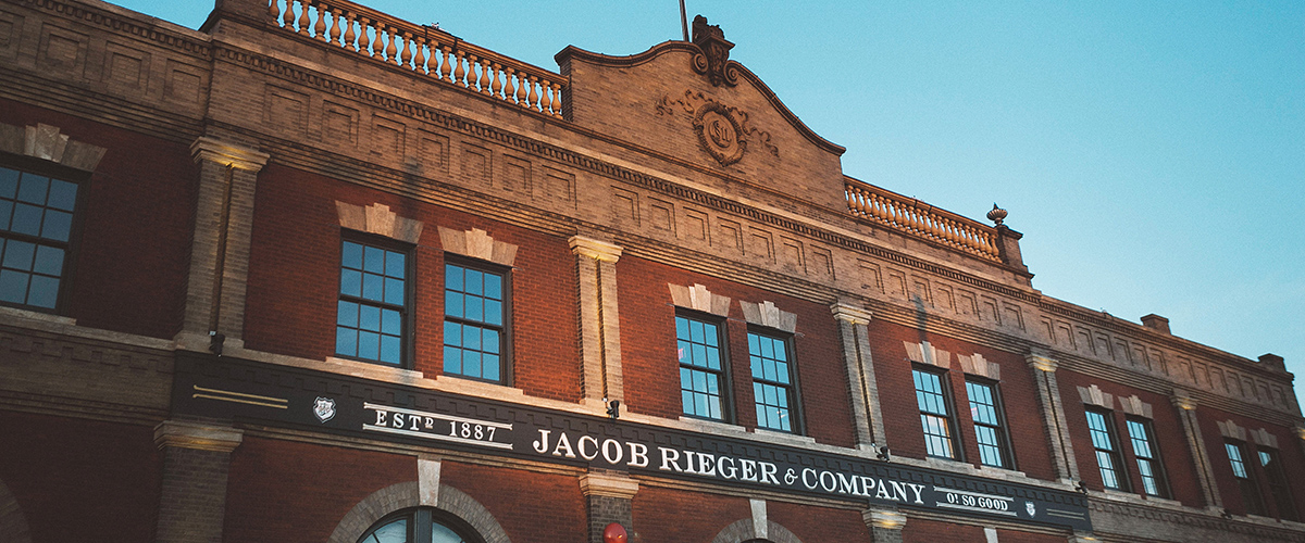 Exterior of J. Rieger & Co. distillery